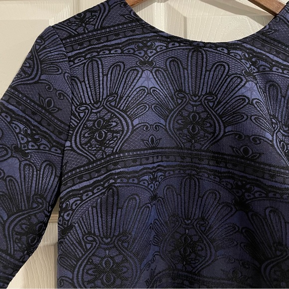 BCBGeneration Womens Zippered Midnight Blue and Black Blouse - Picture 2 of 4